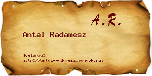 Antal Radamesz névjegykártya